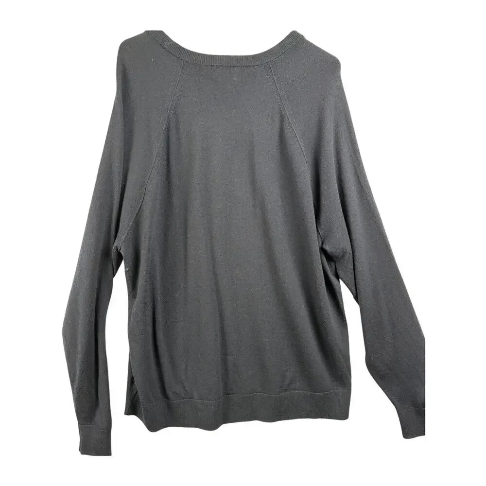 Banana Republic Italian Merino Wool Navy Crew Neck Sweater – Size XL